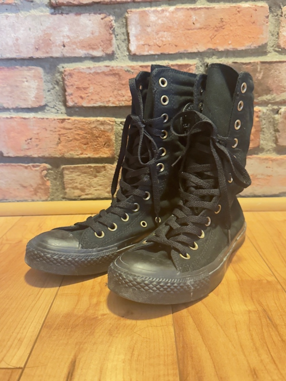 Black High-Top Canvas Lace-Up Converse